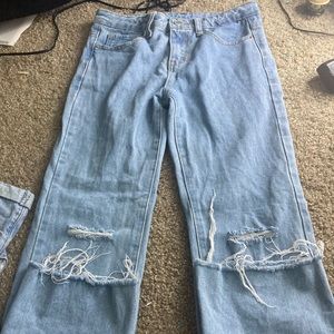 Dark Wash Ripped Jeans
